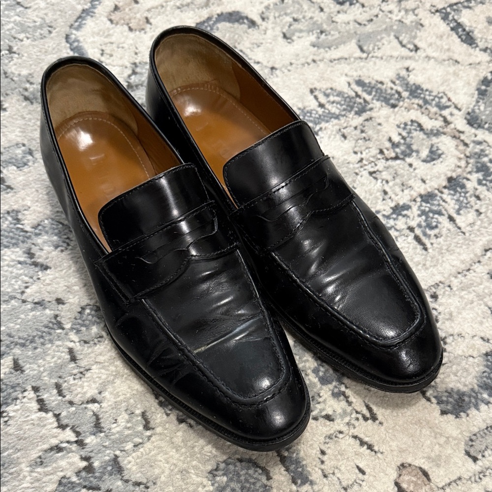 Harold Elegant Black Leather Slip-Ons